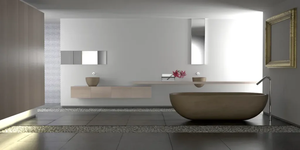Collection of high-end renovation materials including marble and hardwood showcasing luxury design