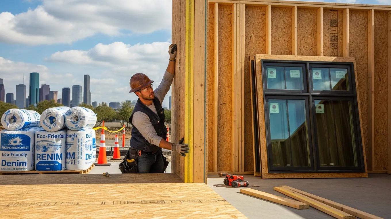 Energy-efficient home builder in Houston using advanced materials and techniques