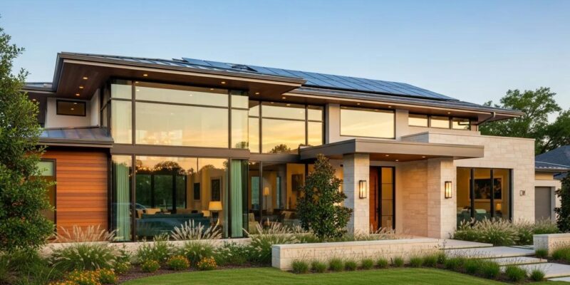 Luxurious high-performance home in Houston with sustainable architecture and landscaping